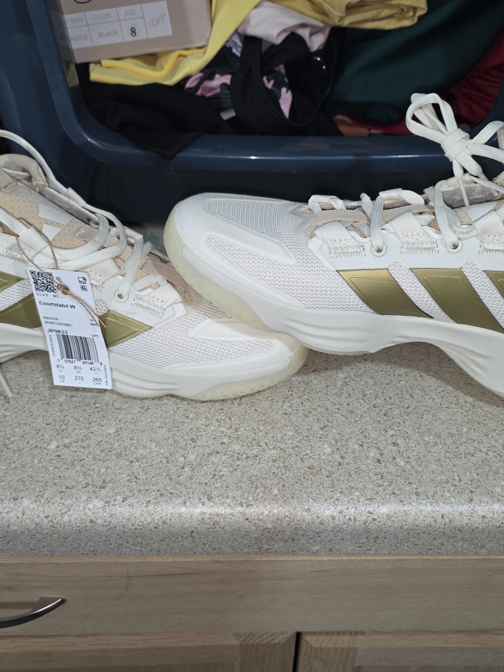 adidas Cream and Gold Women's Athletic Sneakers